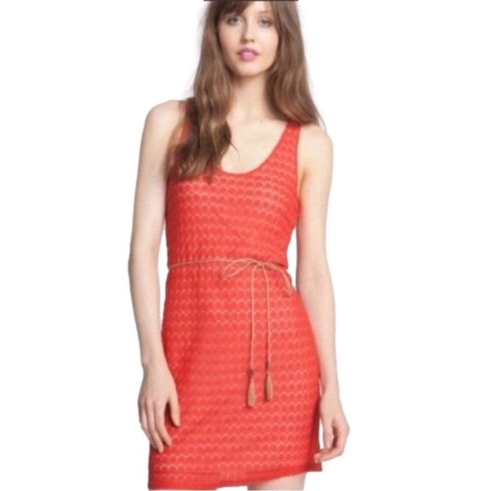 Sanctuary Orange Crochet Sleeveless Dress- Medium